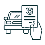 clip art of car and traffic ticket in hand